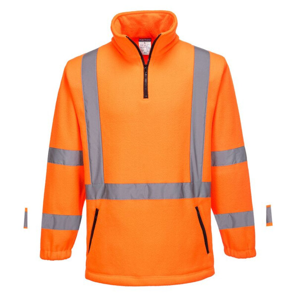 Hi Vis X Back 1/4 Zip Polar Fleece


