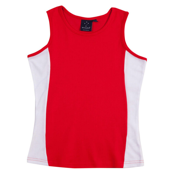 Womens Contrast Cooldry Mesh Singlet