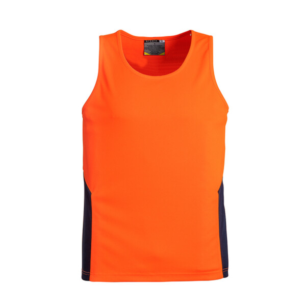 Syzmik Unisex Hi-Vis Squad Singlet Orange/navy