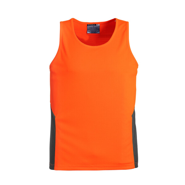 Syzmik Unisex Hi-Vis Squad Singlet orange/charcoal