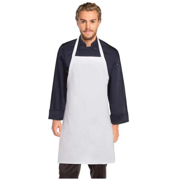 Black and White Bib Apron No Pocket