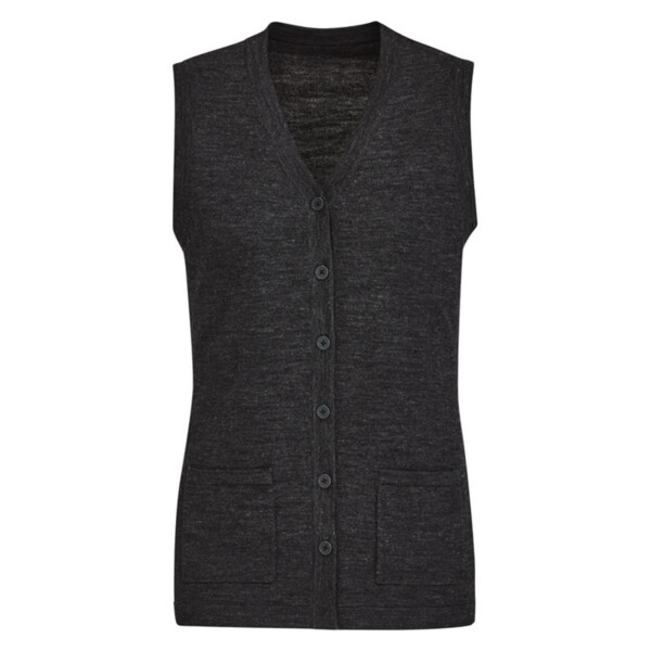 Womens Button Front Knit Vest