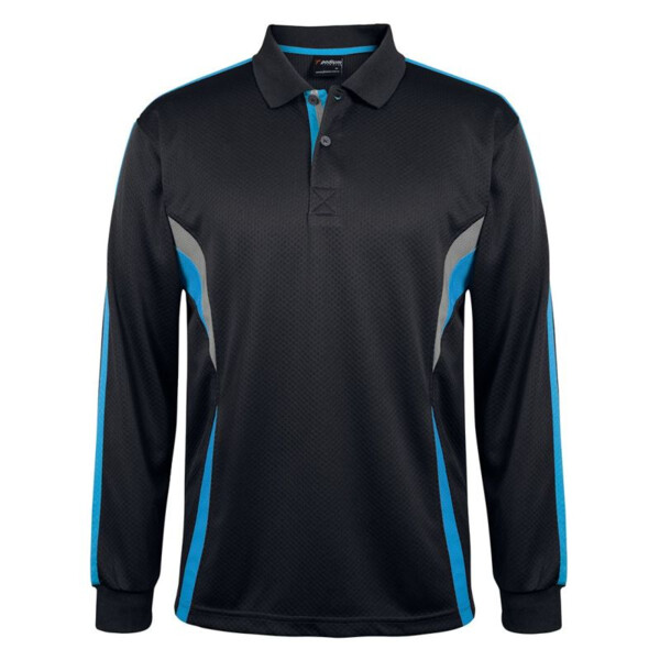 Mens Podium Long Sleeve Cool Polo