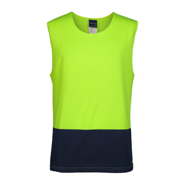 jb's wear hi vis muscle top lime/navy