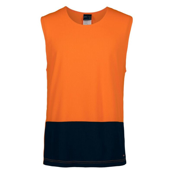 jb's wear hi vis muscle top orange/navy