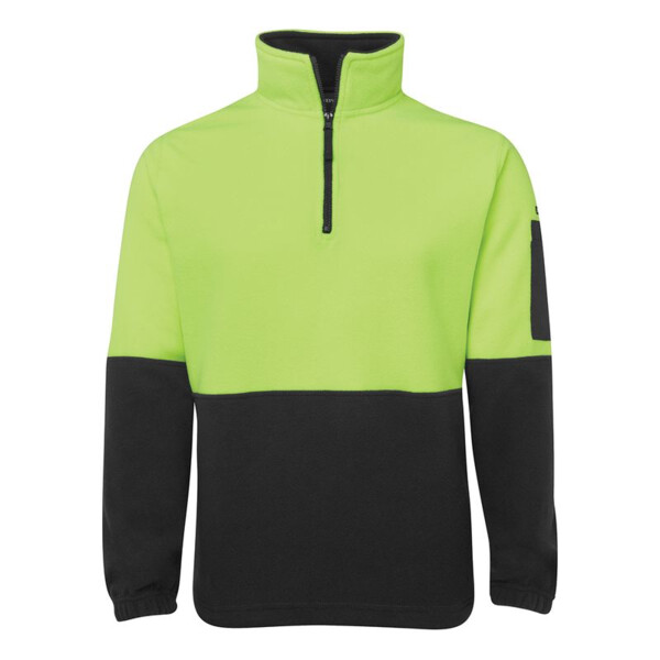 Mens Hi Vis Half Zip Polar Fleece

