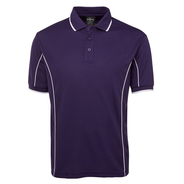 Mens Short Sleeve Piping Polo