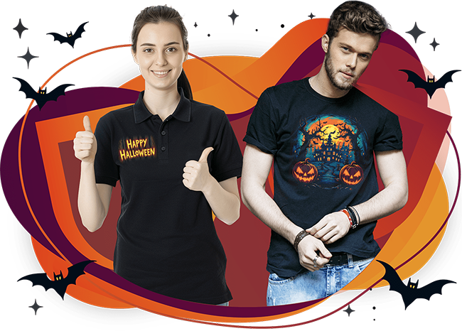 Custom Printed Halloween shirts