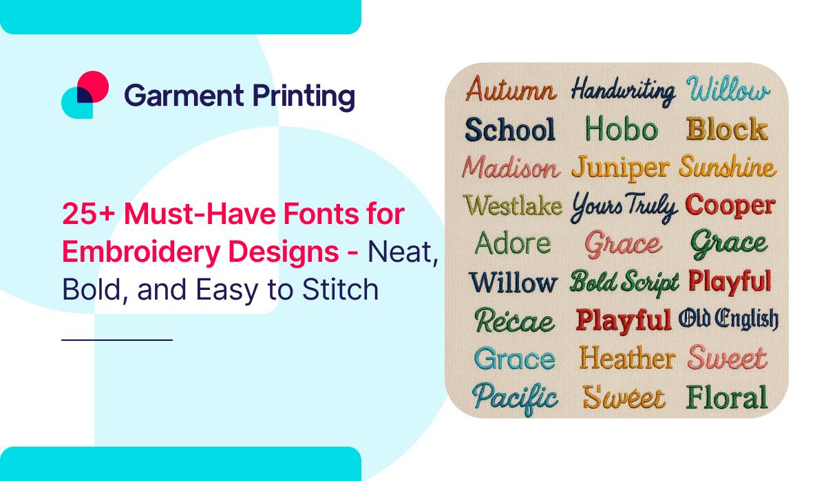 best font for embroidery