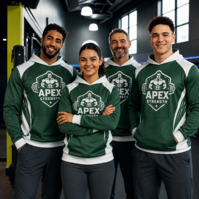 gym and ftness sublimated apparel