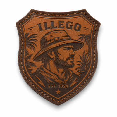 Leather patch for custom caps and hats