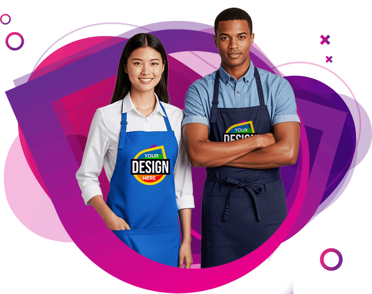 custom printing or embroidery on aprons Sydney and australia