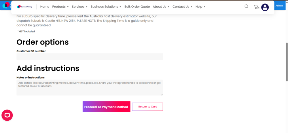 6. Add Order Notes/Special Requests