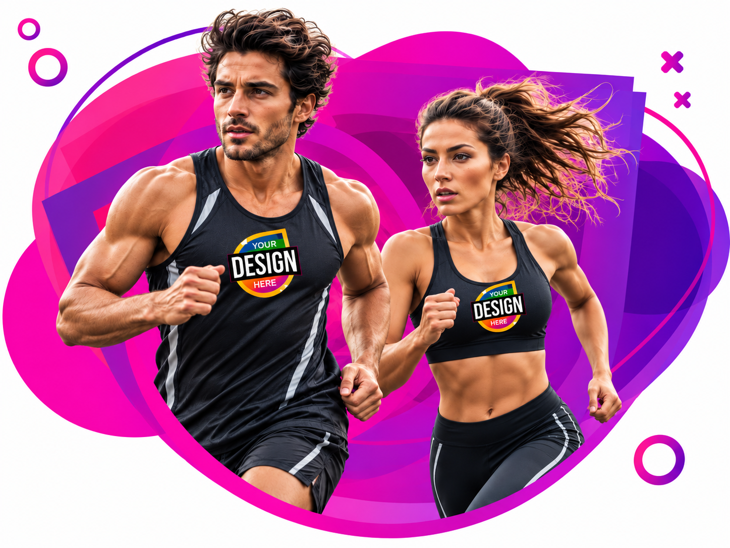 custom running apparel with your logo or design printed on it