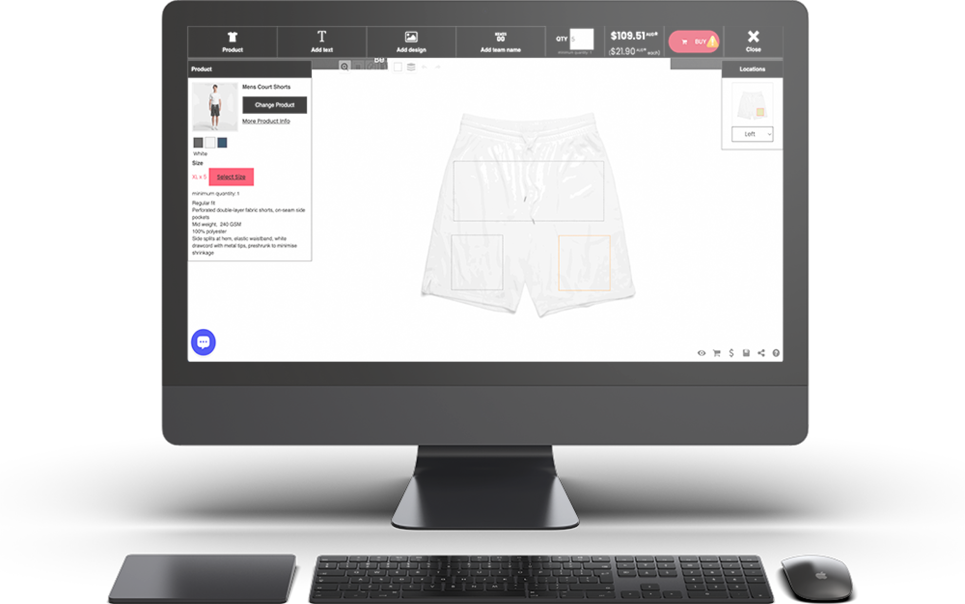 Custom printing on shorts and pants