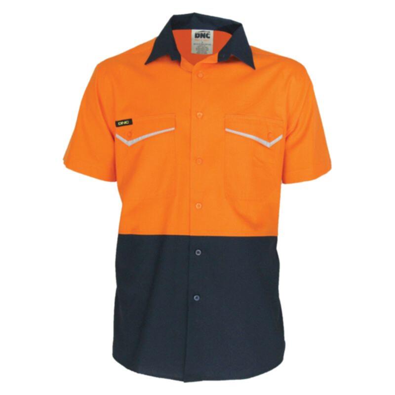 Two Tone RipStop Cotton Cool Short Sleeve Shirt Thumbnail