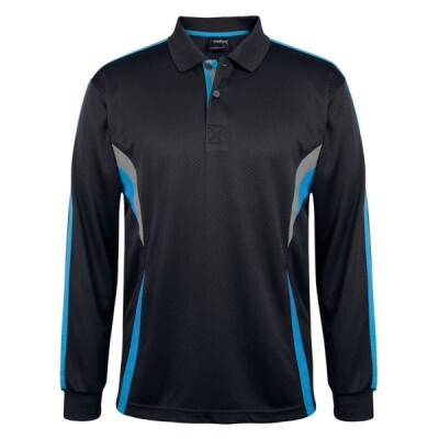 Mens Podium Long Sleeve Cool Polo Thumbnail