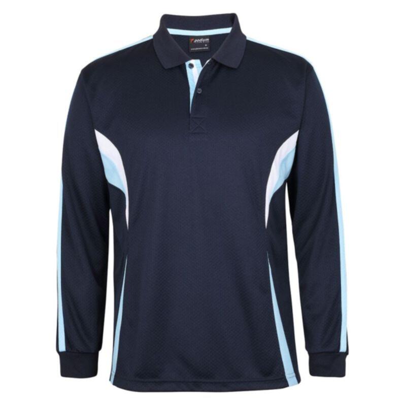 Mens Podium Long Sleeve Cool Polo Thumbnail