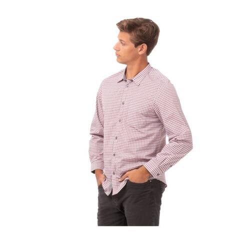 Mens Modern Gingham Long Sleeve Dress Shirt Thumbnail