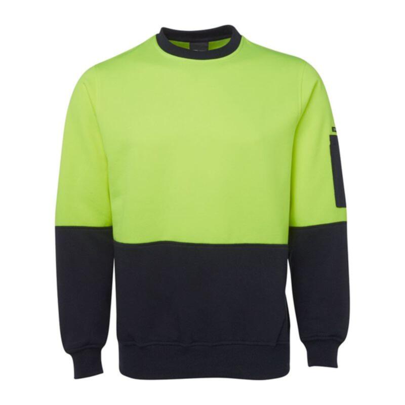 Mens Hi Vis Fleecy Crew Thumbnail