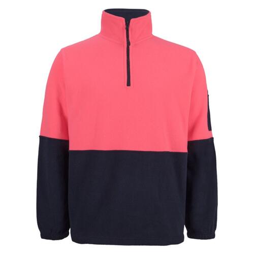 Mens Hi Vis Half Zip Polar Fleece