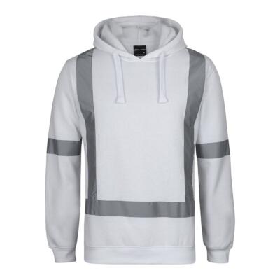 Mens Fleece Hoodie with Reflective Tape Thumbnail