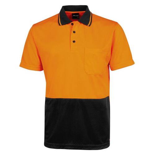 Mens Hi Vis Jacquard Non Cuff Polo Thumbnail