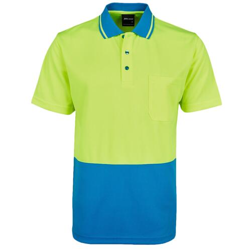 Mens Hi Vis Non Cuff Traditional Polo