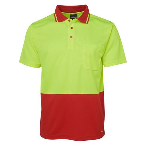 Mens Hi Vis Non Cuff Traditional Polo