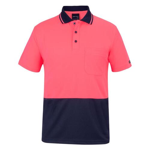 Mens Hi Vis Non Cuff Traditional Polo