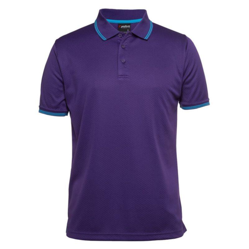 Mens Jacquard Contrast Polo