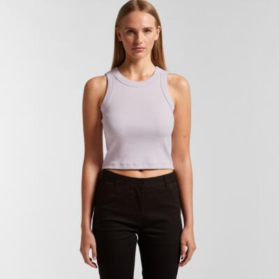Womens Organic Rib Crop Tank Thumbnail