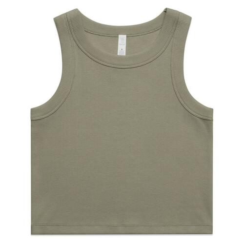 Womens Organic Rib Crop Tank Thumbnail