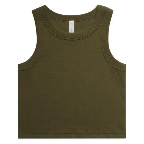 Womens Organic Rib Crop Tank Thumbnail