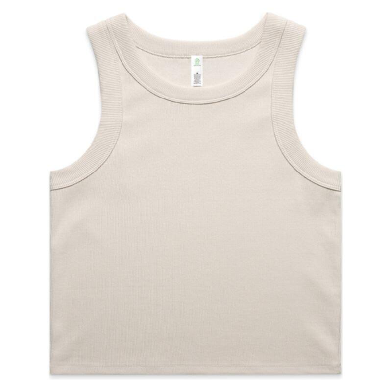 Womens Organic Rib Crop Tank