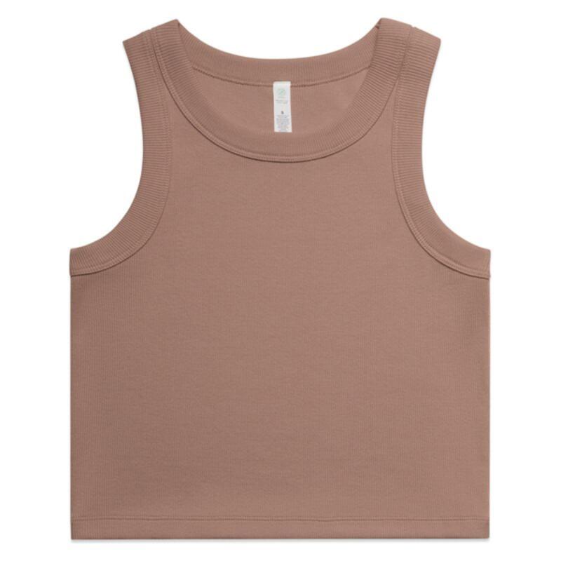 Womens Organic Rib Crop Tank Thumbnail