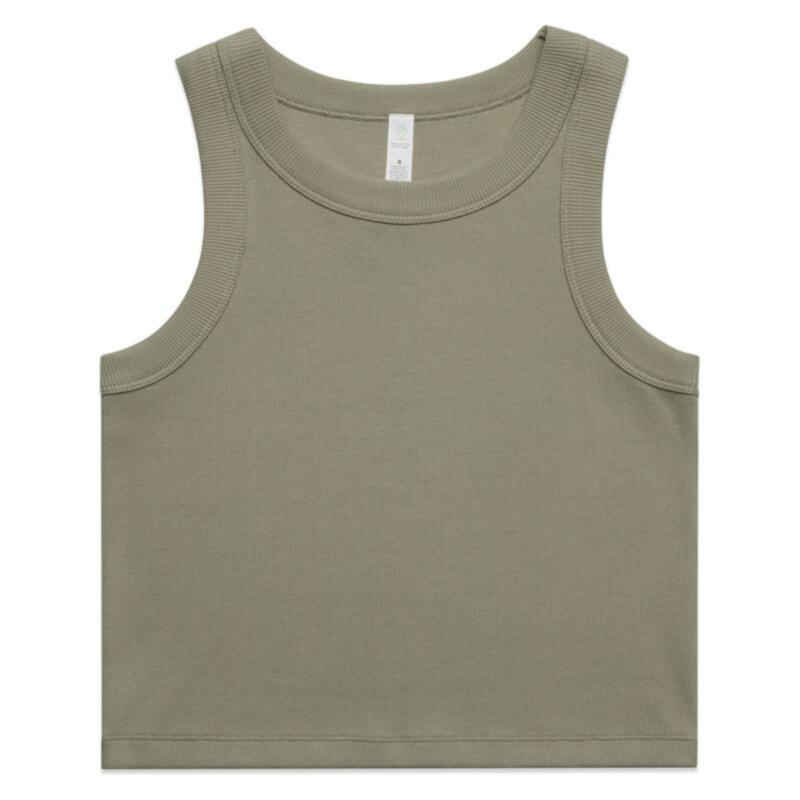 Womens Organic Rib Crop Tank Thumbnail