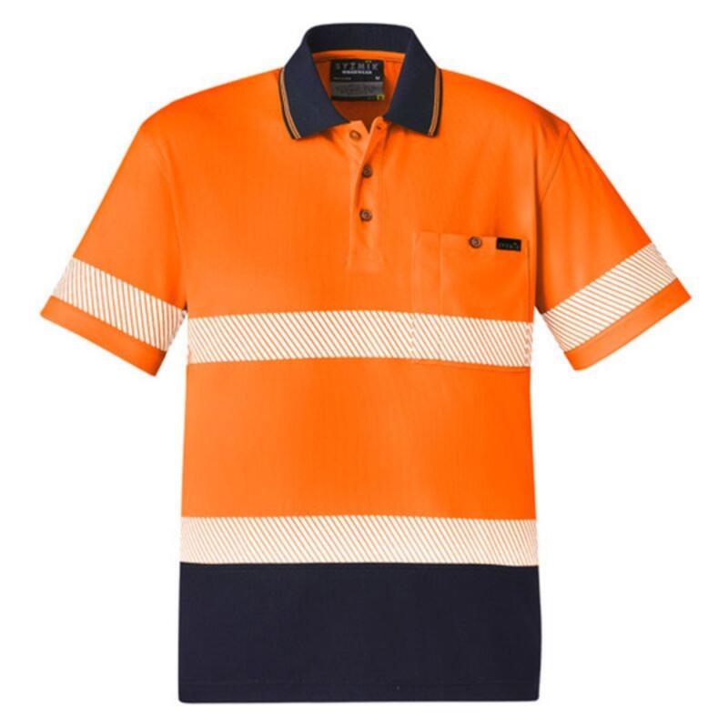 Unisex Hi Vis Segmented Short Sleeve Polo Hoop Taped Thumbnail