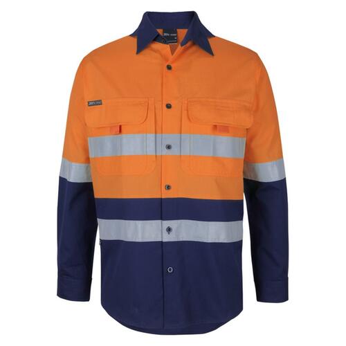 Mens Hi Vis (D+N) Ripstop Long Sleeve Fishing Shirt