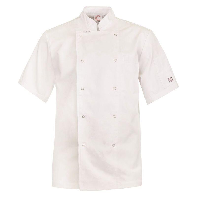 Executive Chef Jacket Short Sleeve Light Weight With Press Studs Thumbnail