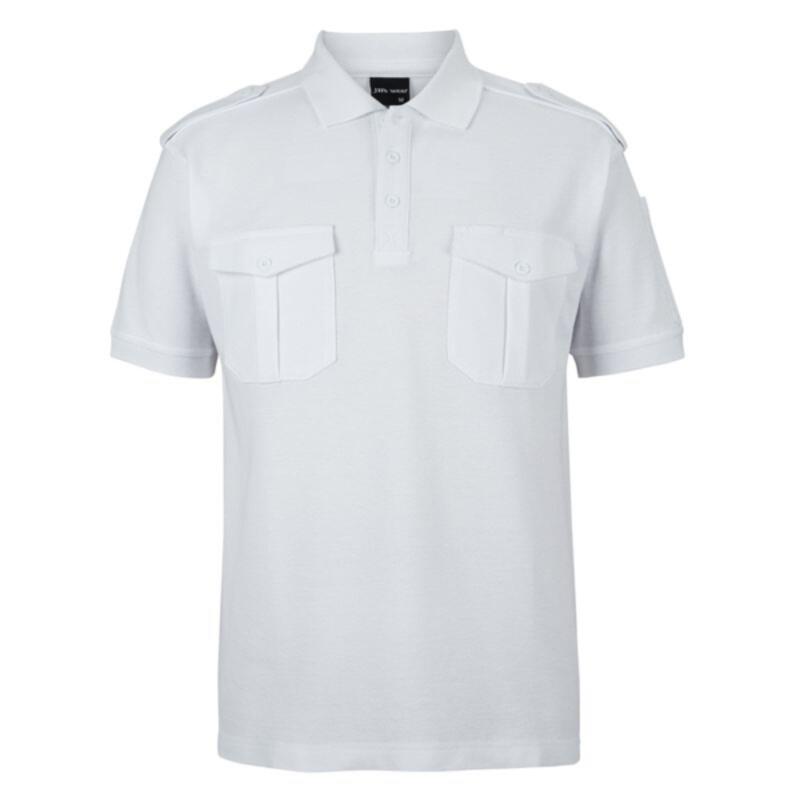 Mens Shorts Sleeve 250 Epaulette Polo Thumbnail