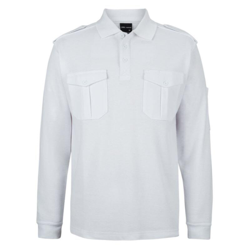 Mens Long Sleeve 250 Epaulette Polo Thumbnail