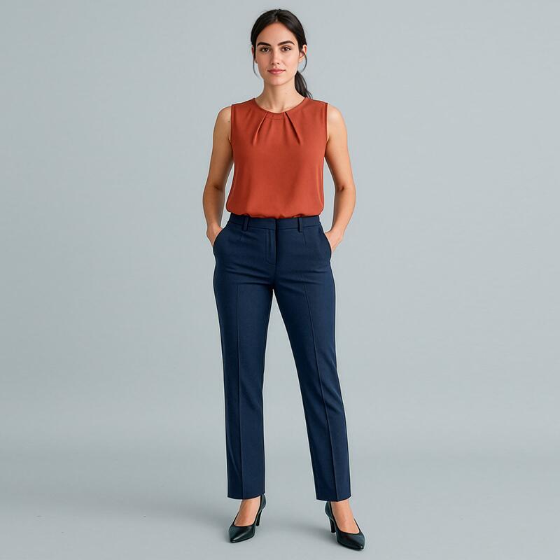 Womens Cool Stretch Tapered Leg Adjustable Waist Pant Thumbnail