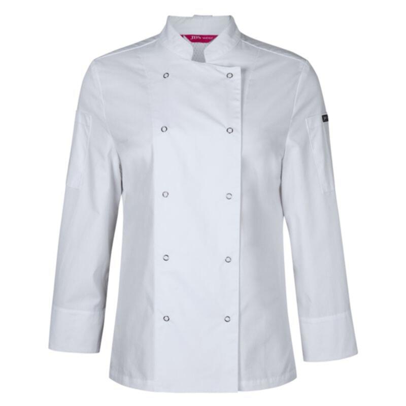 Womens Long Sleeve Snap Button Chef Jacket  Thumbnail