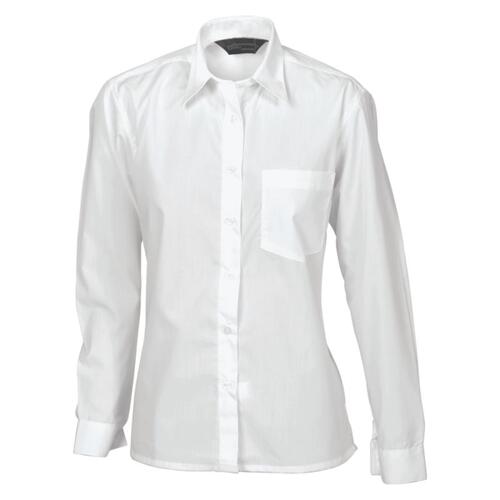 Womens Polyester Cotton Poplin Shirt Long Sleeve Thumbnail