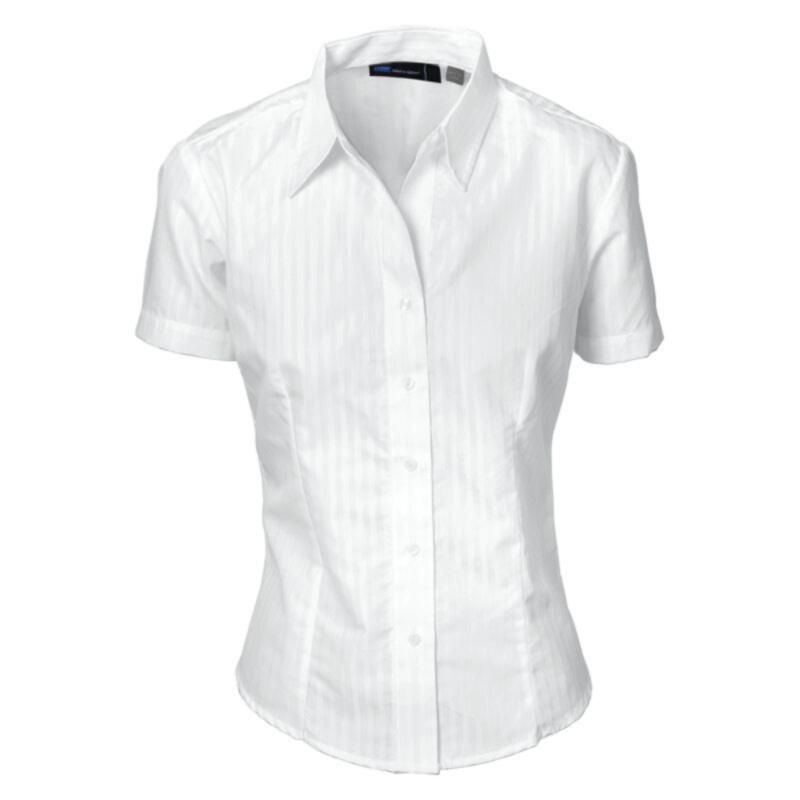 Womens Tonal Stripe Shirts Short Sleeve Thumbnail