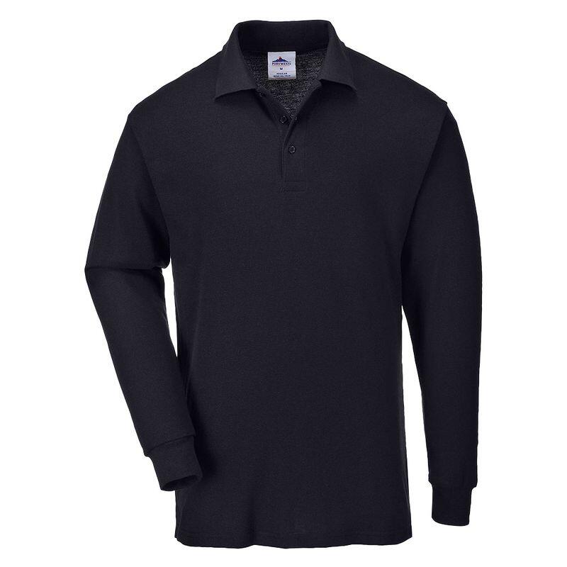 Mens Genoa Long Sleeve Polo Shirt Thumbnail