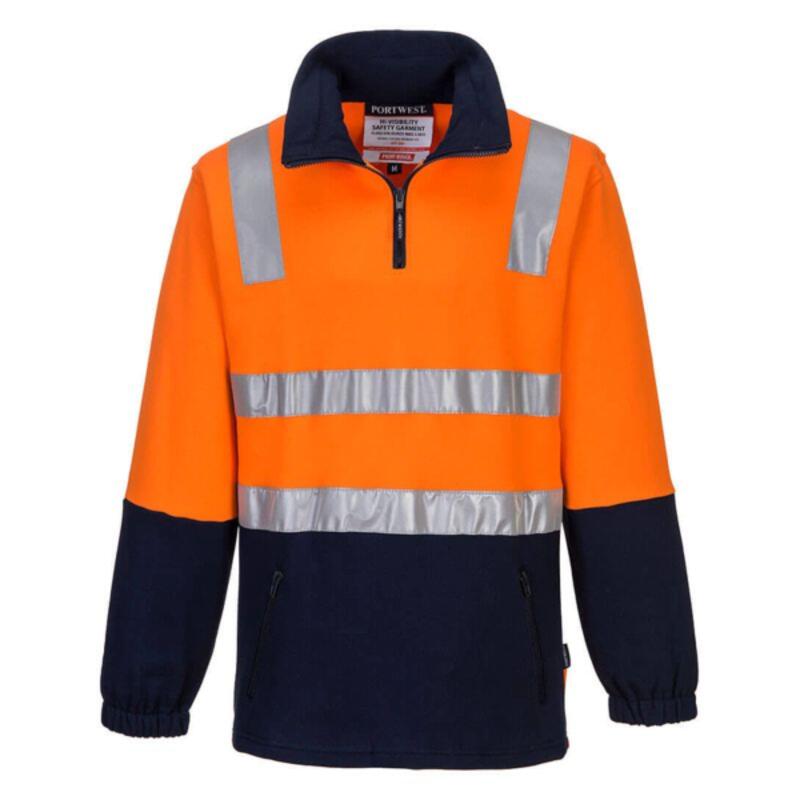 Hi-Vis Contrast 1/4 Zip Brush Fleece Thumbnail
