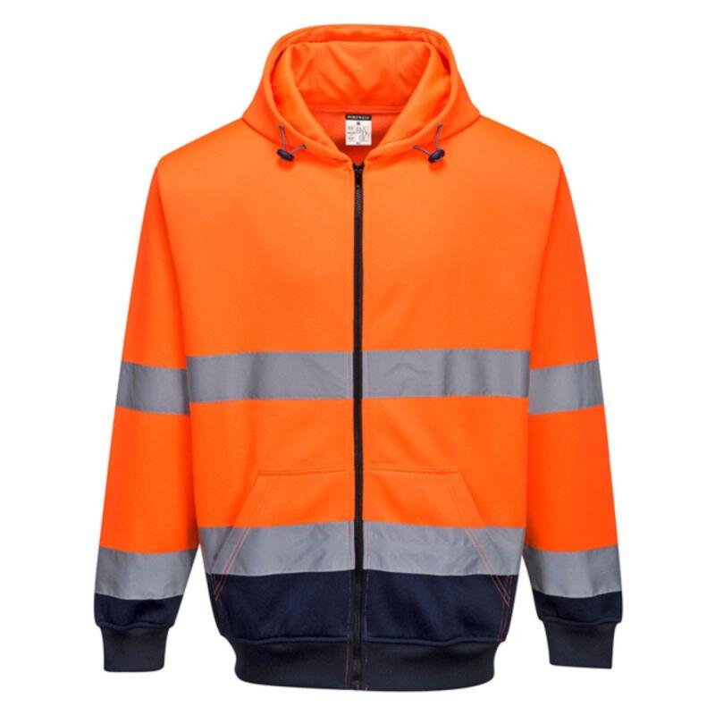 Hi-Vis Contrast Zipped Hoodie Thumbnail