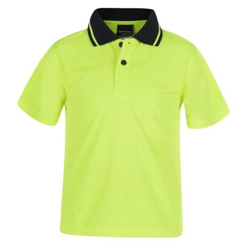 Kids Hi Vis Non Cuff  Traditional Polo